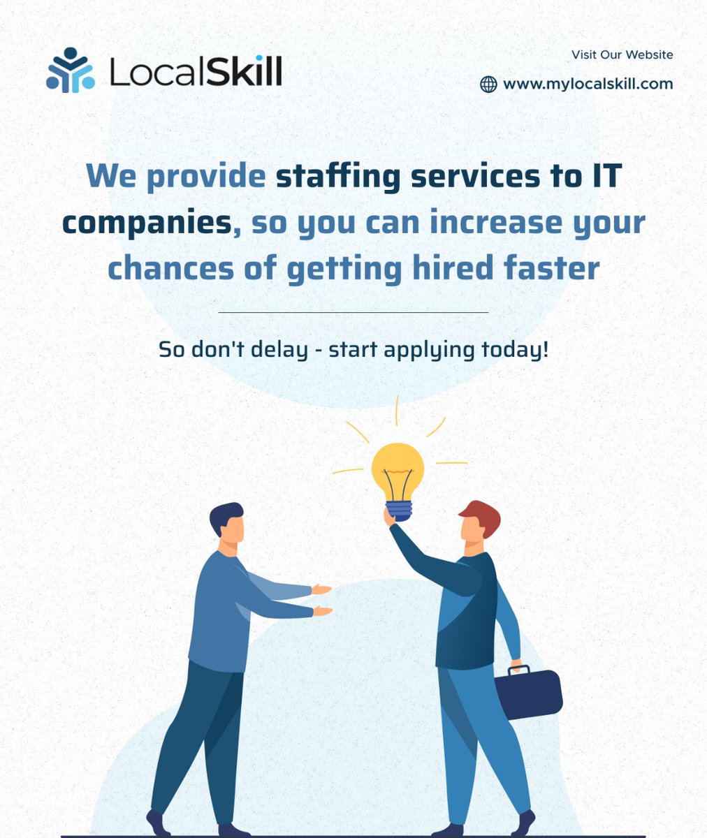 MyLocalSkill's tweet image. #IT #ITJobs #ITSpecialist #ITExperts #ITstaffing #Staffingservices #developers #ITServices #ITRecruiters #ITprofessionals #Engineering #manufacturing #Automative #Accounting #Recruiters #Recruiting #hiring #staffing #Recruitment #Canada 🇨🇦 #USA  🇺🇸
Visit: mylocalskill.com