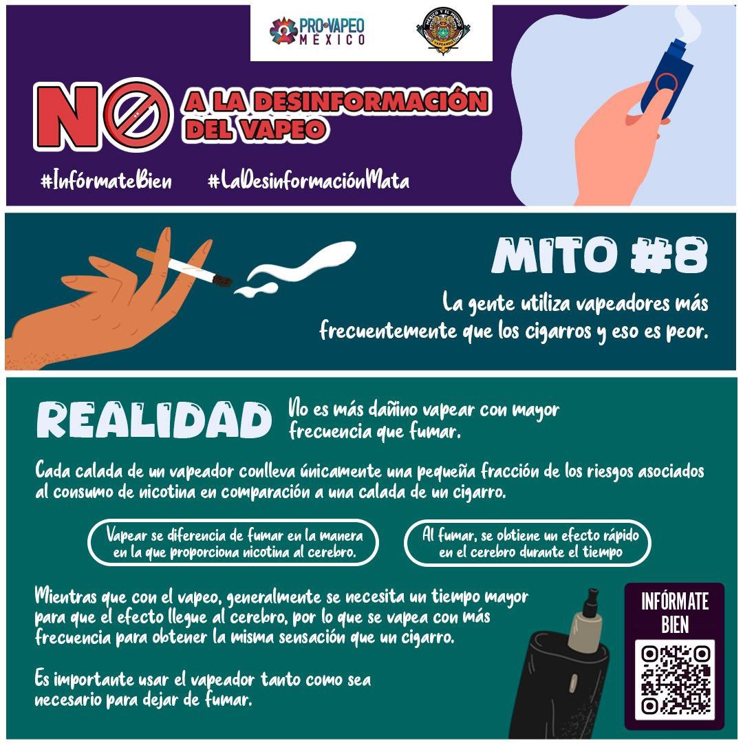 🚨‼️Acabemos con los mitos‼️🚨
No te dejes engañar, vapear y fumar no son lo mismo. Descubre la realidad y asegúrate de informarte bien. #InfórmateBien #LaDesinformaciónMata #HablemosDeVapeo #VapearNoEsFumar #EsVaporNoHumo 
 
gov.uk/government/pub…