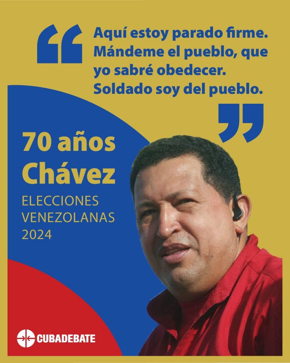 Hugo Chávez Frías, cumpliría 70 años este 28 de julio. Fidel Castro lo describió como “el mejor amigo que haya tenido el pueblo cubano”.
📷