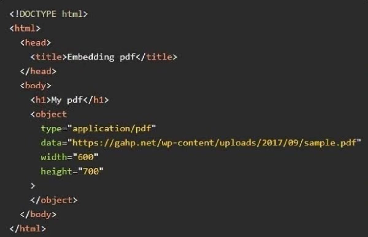 AdelDeveloperX's tweet image. عشان تعرض pdf من خلال ال html بكل بساطة
