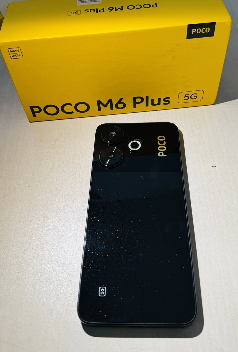 The CMF (color, material, finish) of devices has become a significant factor, enhancing both aesthetics and user experience. The Poco M6 Plus in Graphite Black features a design that reflects light in a unique, galaxy-like pattern. #PocoM6Plus <a href="/IndiaPOCO/">POCO India</a>
