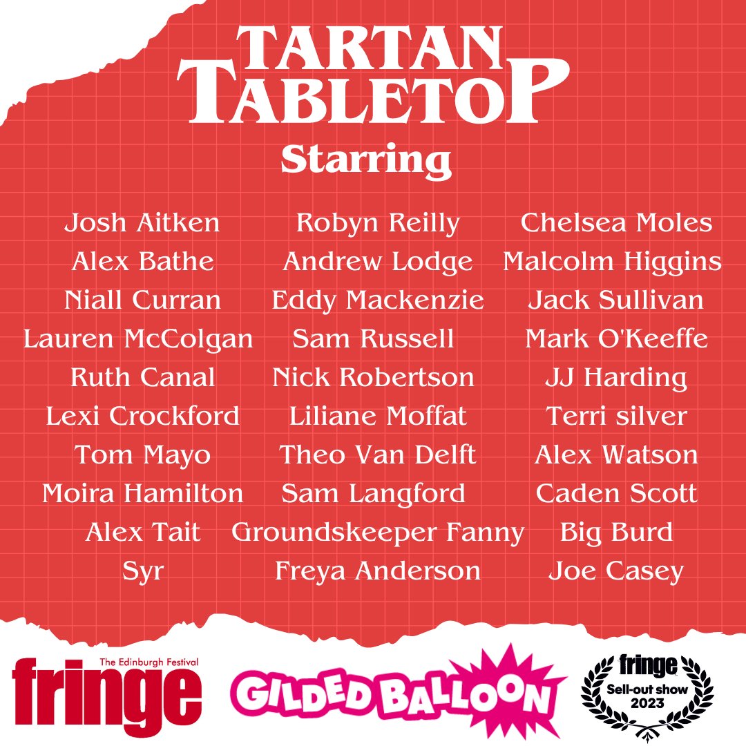 TartanTabletop's tweet photo. Edinburgh Fringe is just around the corner so we thought it was about time to announce our special guest stars for the run!⭐

Catch these lovely folk from the 31st of July to the 26th of August at @Gildedballoon at 17:40!🎲

Link in bio for tickets! 🎫

#PalsInPink
#GB2024 https://t.co/5GX264J4va