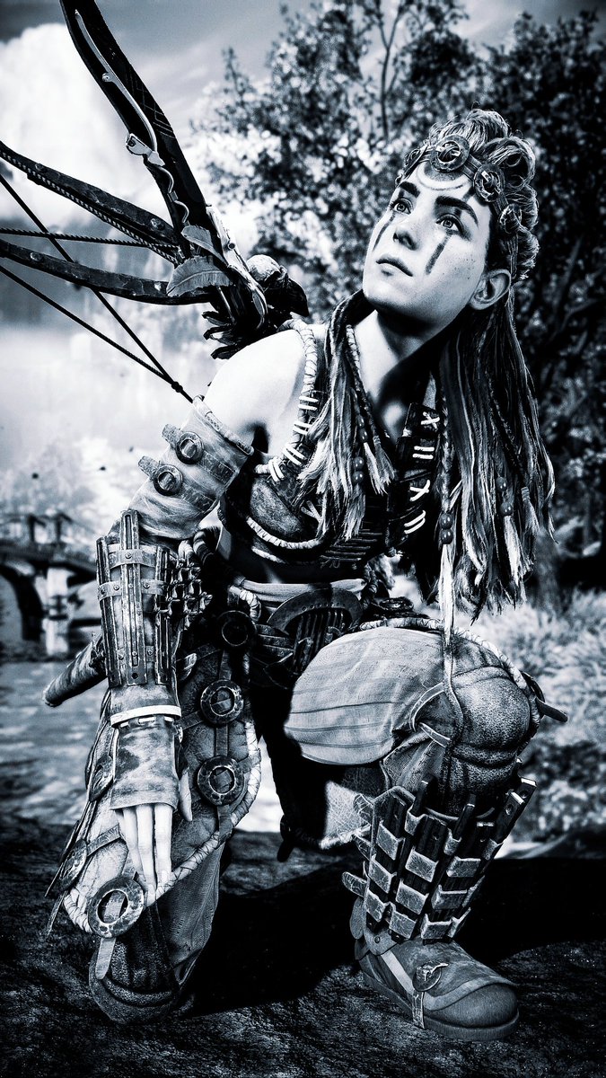 CzBlanka's tweet photo. B&amp;W

#HorizonForbiddenWest 
#Aloy🏹
#VirtualPhotograhy https://t.co/xFd8EtmvWd