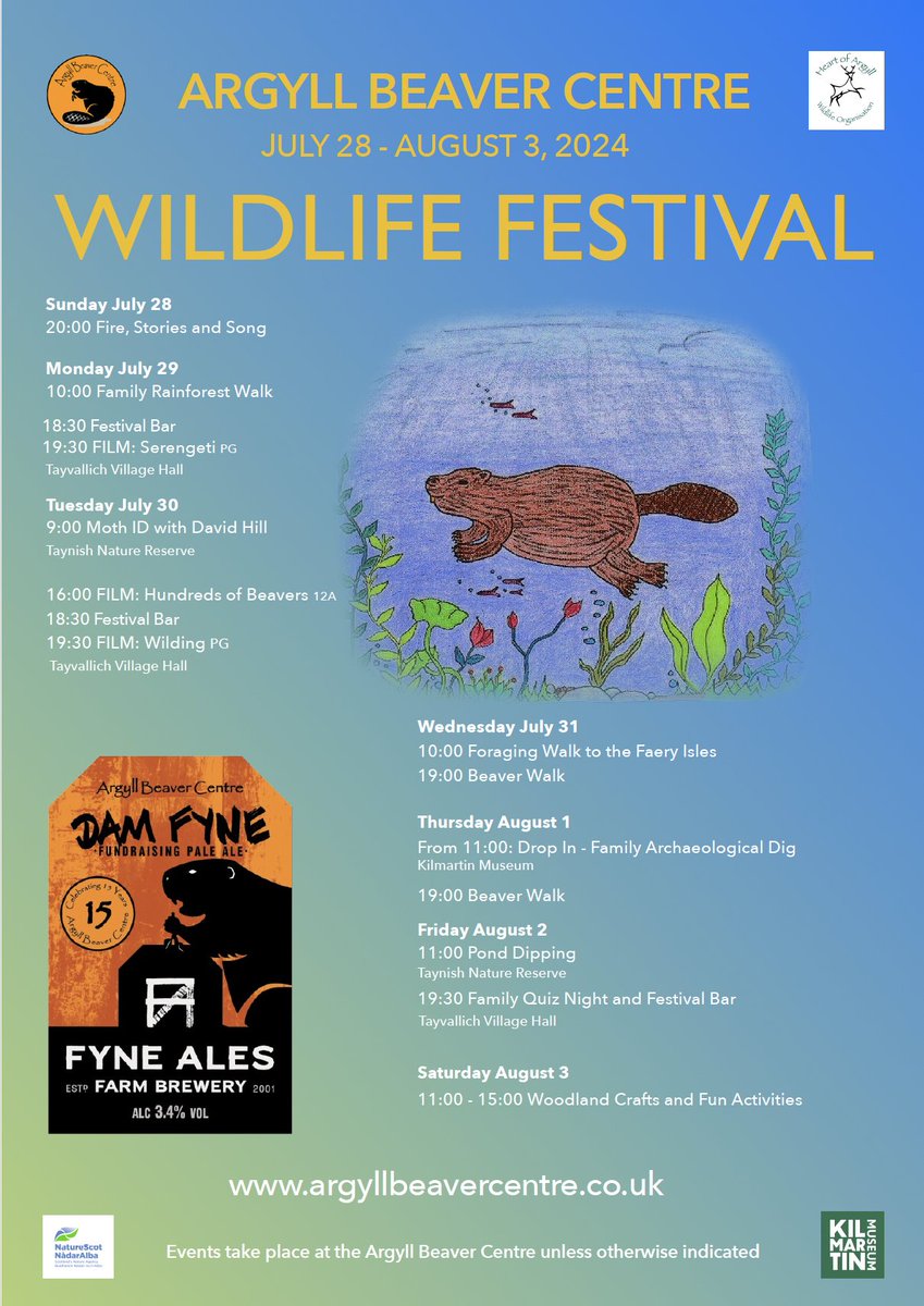 Wild About Argyll | Scotland’s Adventure Coast (@wildaboutargyll) on Twitter photo Are you passionate about our local wildlife? Join us at the Argyll Beaver Centre from July 28 to August 3 for the Argyll Wildlife Festival! 🦫📆
Learn more about the festival schedule here 👇
hubs.li/Q02JdjY-0
#WildAboutArgyll <a href="/HeartofArgyll/">Heart of Argyll</a> Are you passionate about our local wildlife? Join us at the Argyll Beaver Centre from July 28 to August 3 for the Argyll Wildlife Festival! 🦫📆
Learn more about the festival schedule here 👇
hubs.li/Q02JdjY-0
#WildAboutArgyll <a href="/HeartofArgyll/">Heart of Argyll</a>