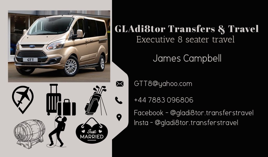 JamesCAMBO96's tweet image. RT’s Appreciated Folks. 🤝
For any Airport transfers, concerts, golf days, weddings or just general nights out give us a shout.
8 passenger vehicles 🚐 
Send me a DM