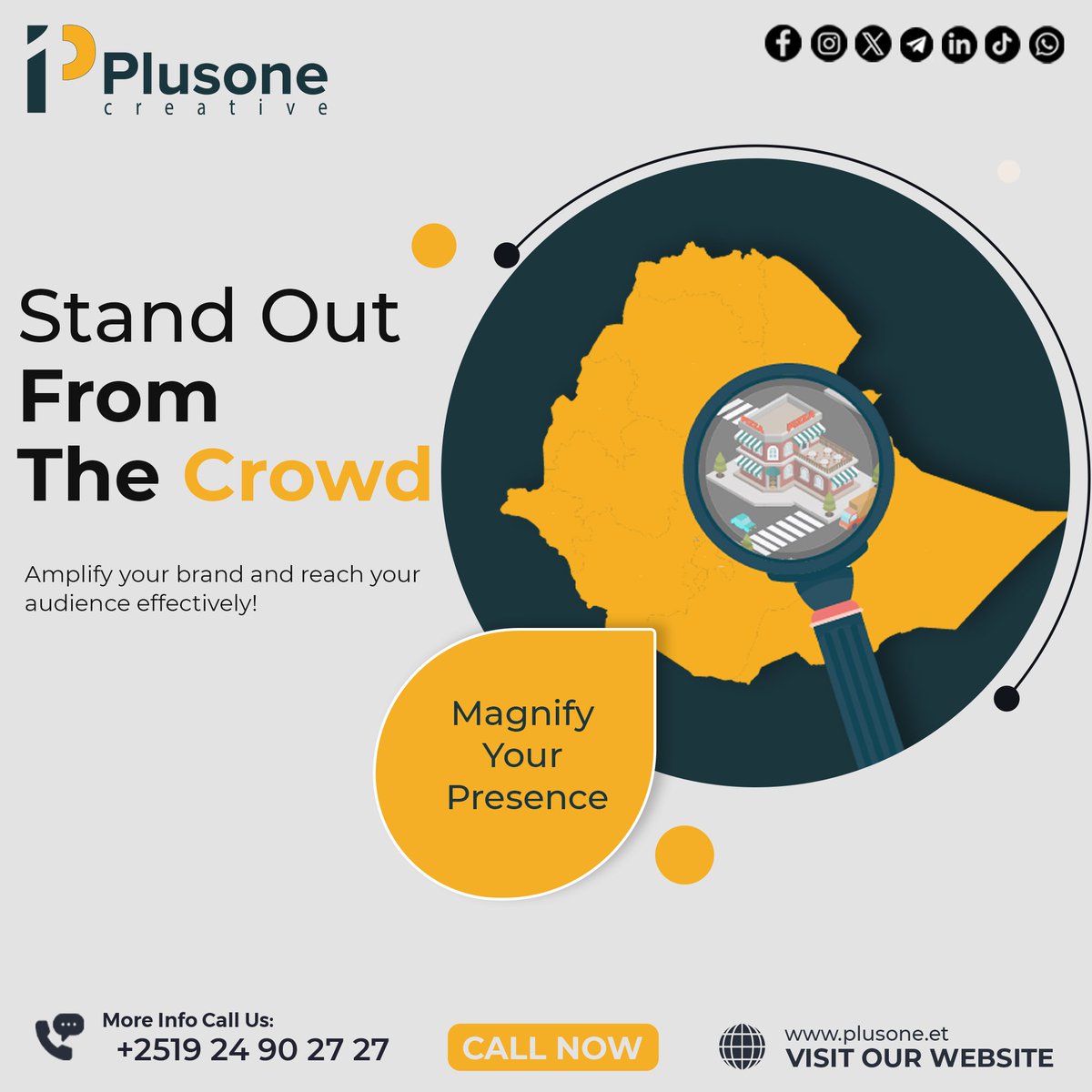 PlusOneCre7439's tweet photo. PlusOne Creative 
📷 Your PlusOne in Digital Excellence https://t.co/bBFPlEcILt https://t.co/b5QKLjNDMV 📷+251924902727 #PlusOneCreative #DigitalMarketing #SocialMedia #OnlineAds #AI #ContentCreation #Socialmediamarketing #Advertising #Promotion #Content #Addisababa #ethiopian https://t.co/2SrBTzkAxZ