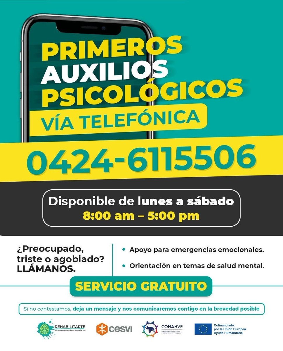 LuisVitalicio's tweet photo. Es completamente valido sentirse abrumado hoy.

Si requieres apoyo de un profesional, te dejo LÍNEAS DE AYUDA PSICOLÓGICA, para que puedas conversar de ello.

✅ Gratuito
✅ Nacional
✅ Seguro

Si sabes de otras líneas, nutre este mensaje

¡Un abrazo! https://t.co/qRTWzpCd60