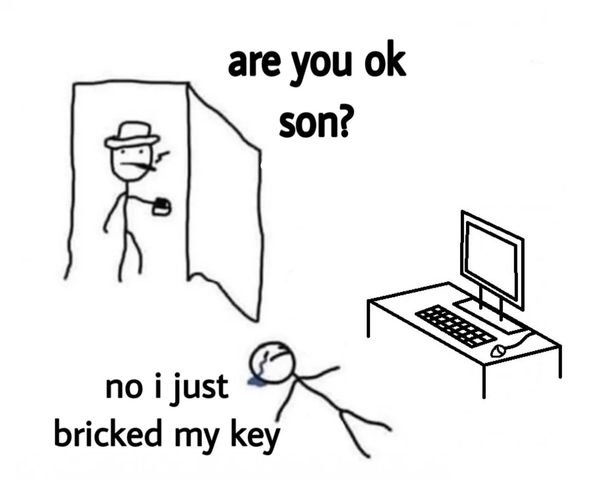 healdoll's tweet image. the reality of doing keys