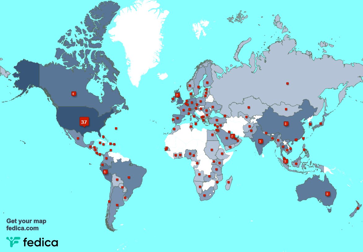 I have 3 new followers from Singapore, and more last week. See fedica.com/!iLearnDSilva