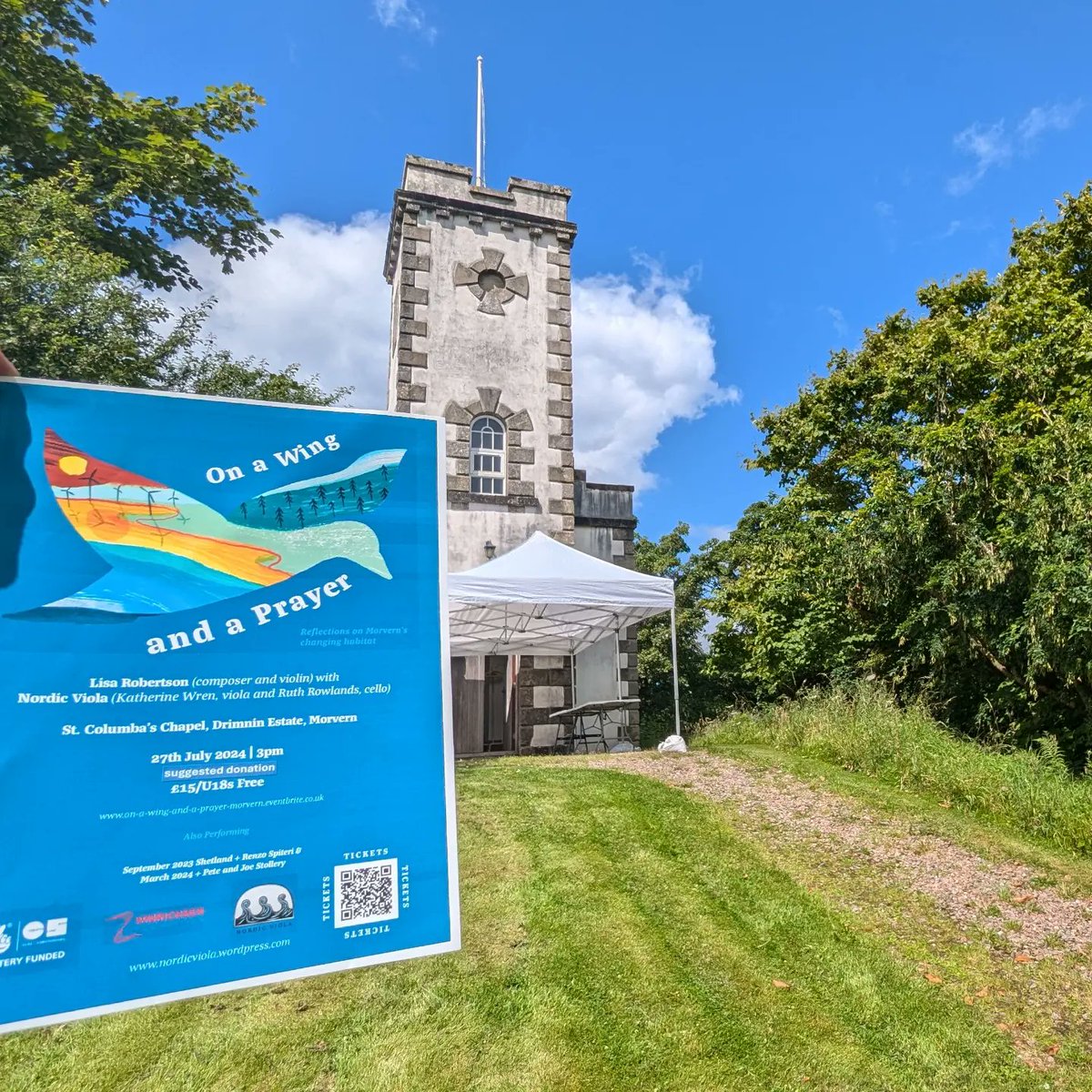 Thank you everyone who came to our On a Wing and a Prayer concert.  Thanks to @kathviolaplayer for this total dream project in my home area, Morvern + to Ruth Rowlands for brilliant playing including the premiere of my new piece 'ar lùths', and to all who helped make it happen!