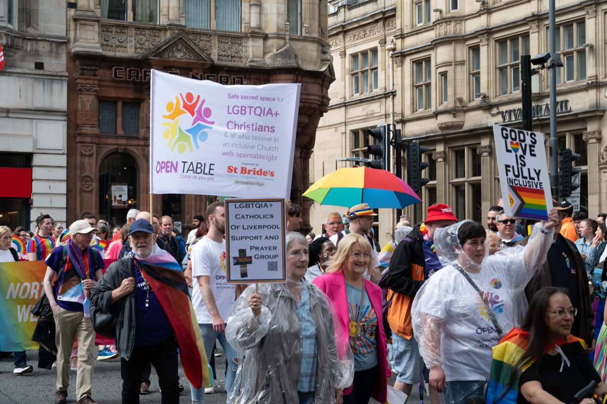 Open Table Liverpool (@opentableliv) on Twitter photo Did you spot us <a href="/PrideInLpool/">Pride In Liverpool</a> on Saturday? We had an absolutely fabulous time with <a href="/XtiansAtPride/">Christians At Pride</a>, marching proudly and visibly with our LGBTQ+ community.
#FaithfullyLGBT #FaithfullyLGBTQ Did you spot us <a href="/PrideInLpool/">Pride In Liverpool</a> on Saturday? We had an absolutely fabulous time with <a href="/XtiansAtPride/">Christians At Pride</a>, marching proudly and visibly with our LGBTQ+ community.
#FaithfullyLGBT #FaithfullyLGBTQ
