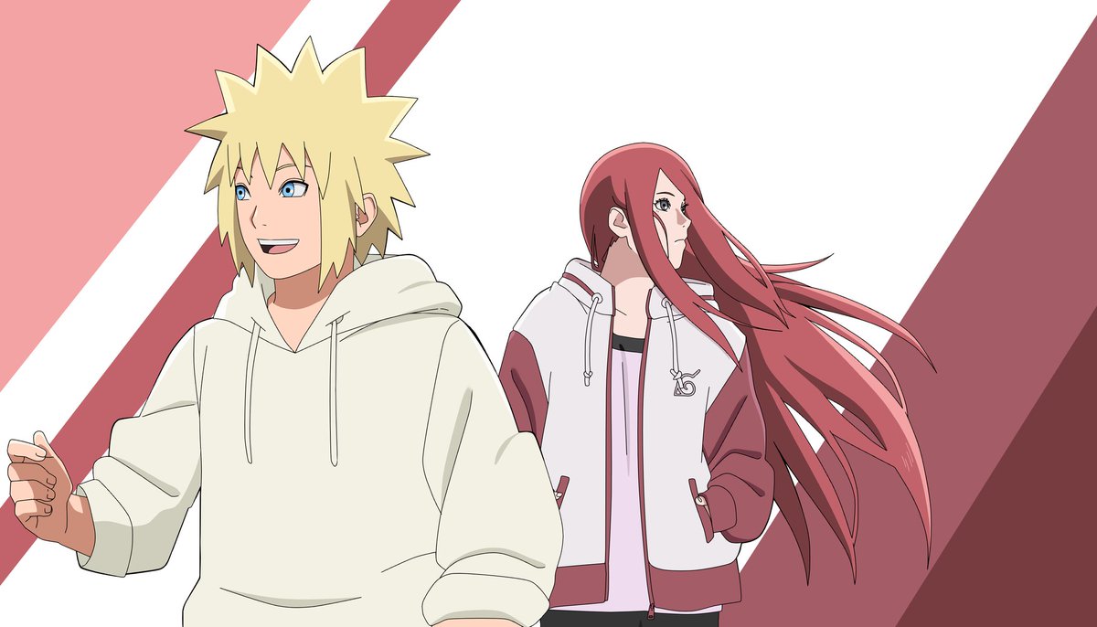 Aizawa_aiminn's tweet image. Just a little illustration that I made cause I wanted to see kushina with Minato&apos;s jacket😅 anyway enjoy 
#ボルト
#minato 
#kushina 
#couplelove