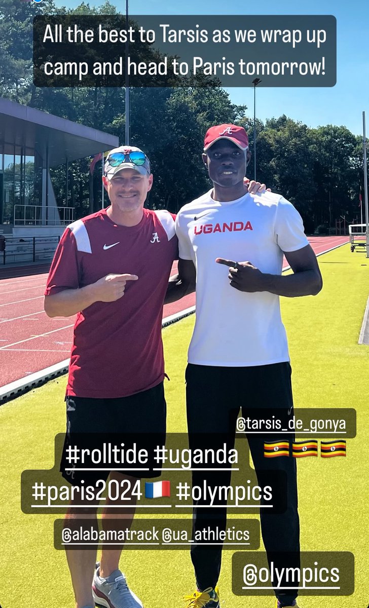 That’s a wrap from pre-Olympic camp in The Netherlands!  Off to ⁦<a href="/parisolympicss/">Paris 2024 Olympics</a>⁩ for ⁦<a href="/tarsis_de_gonya/">Tarsis Orogot, OLY</a>⁩! ⁦<a href="/AlabamaTrack/">Alabama Track & Field</a>⁩ #RollTide #Paris2024🇫🇷 #Uganda🇺🇬