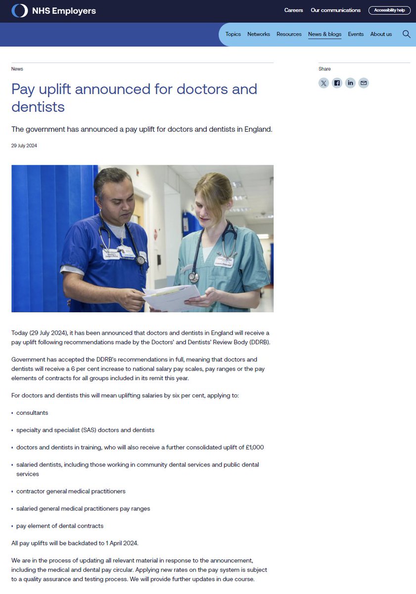BREAKING: DDRB 24/5 6% for all groups except DDRB who get £1k in addition