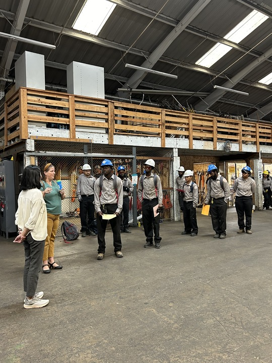 OTTP_SF's tweet photo. OTTP East Bay clinicians visited @civicorps to teach 45 Corpsmembers about Occupational Therapy! They used a fun skit with a play microphone and cue cards to answer questions like “What is OT?” and “How do I become an OT?”

#OTTPSF #Civicorps #OccupationalTherapy https://t.co/hlaywVS4bE
