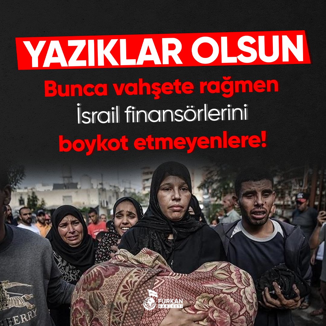 YAZIKLAR OLSUN❗️

Bunca vahşete rağmen İsrail finansörlerini boykot etmeyenlere!

Filistini Unutturmayacağız