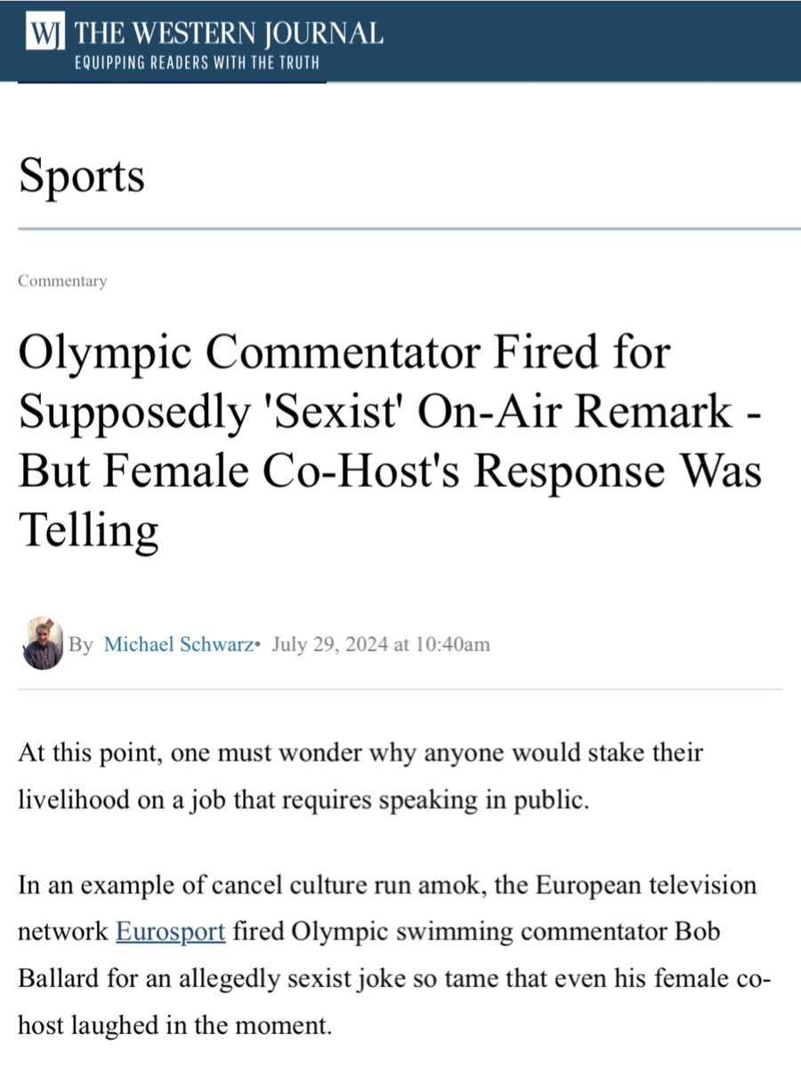 SULLY10X's tweet photo. Commentator Bob Ballard was fired after he made a joke on air. The hypocrisy is stunning. Flaunt public nudity and mock Christianity on national television during prime time, but a joke will get you fired. 

This is ridiculous! https://t.co/Y7bGZLbd8b