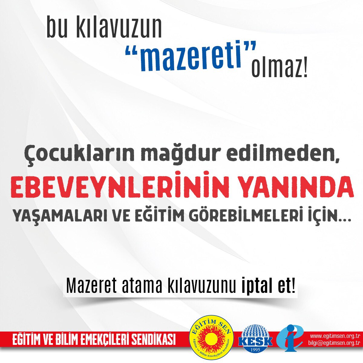 egitimsen's tweet photo. Çocukların mağdur edilmeden, ebeveynlerinin yanında yaşamaları ve eğitim görebilmesi için #MazeretAtamaKılavuzunuİptalEt https://t.co/8iQtYAOM6X