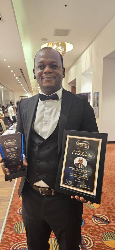 OARB_Bank's tweet photo. By dint of hard work and unique leadership prowess, our CEO, Mr. Paul Kwabena Oduro was granted the prestigious award, BANKING LEADERSHIP EXCELLENCE AWARD 2024. 

Sir, we are proud to experience your transformational leadership drive. 
Well done!!! https://t.co/O2zGpKprB2