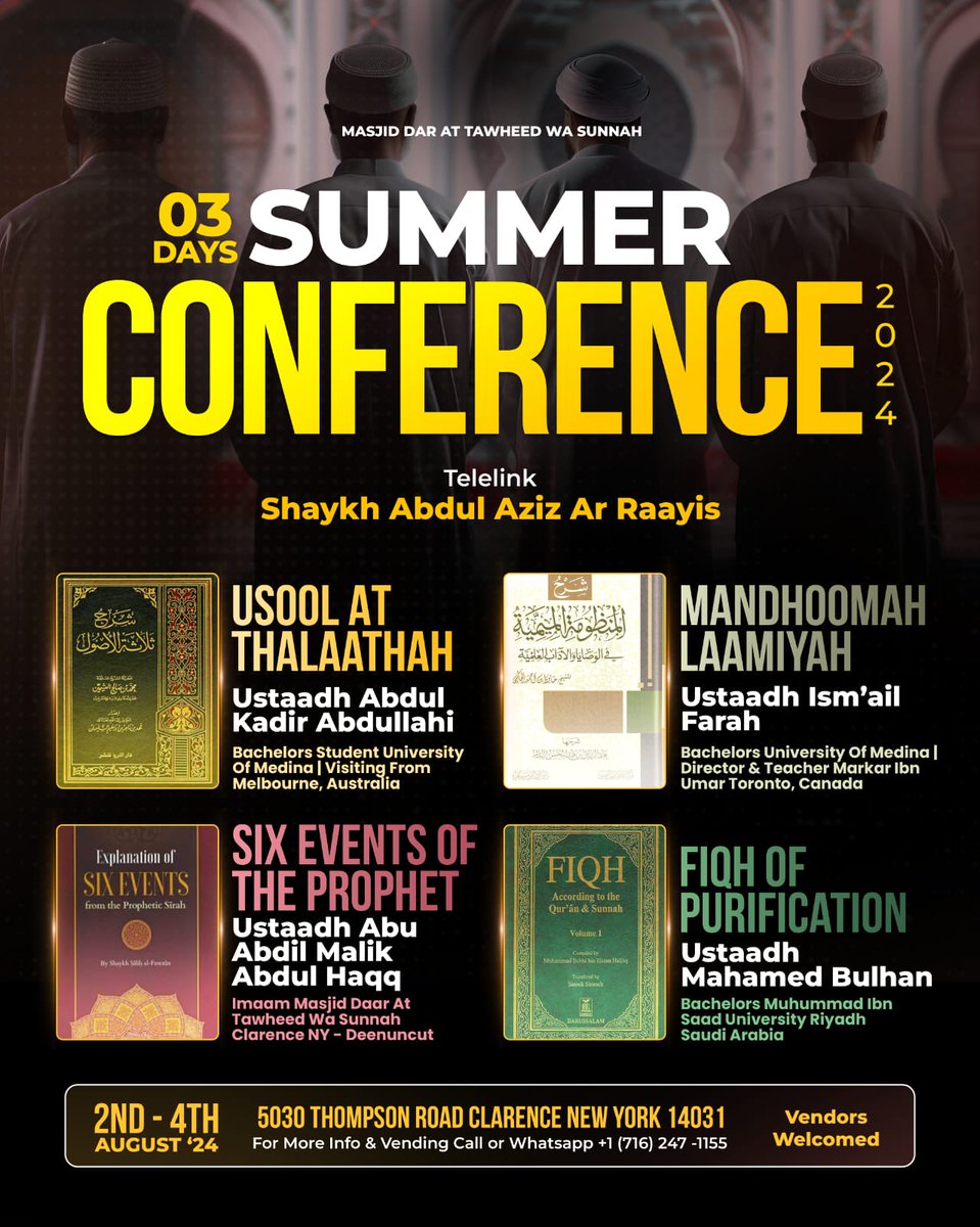 DEENUNCUT's tweet photo. الحمد لله 
Only a couple days away 
If you plan on attending please register now:
https://t.co/OaXxI29du0 https://t.co/gGepokFSW0