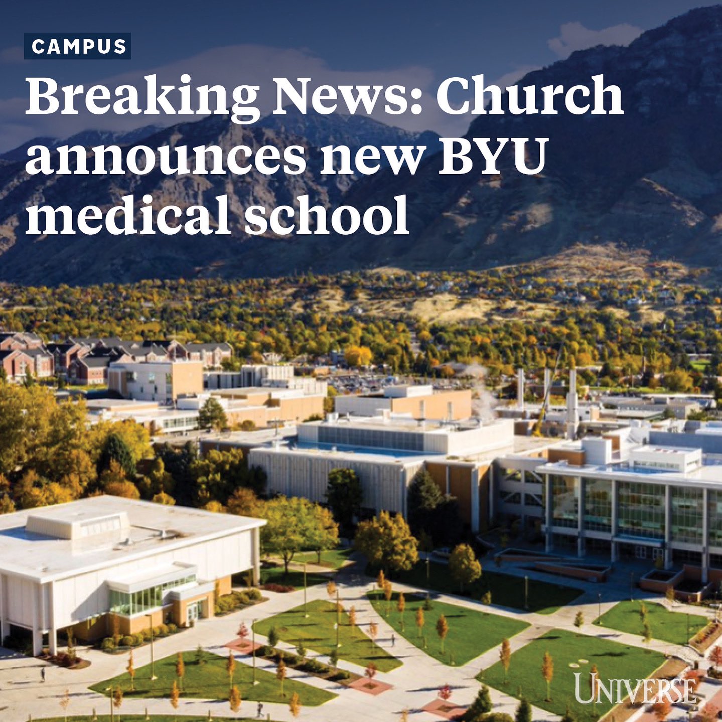The Universe on X: "The First Presidency of The Church of Jesus Christ of  Latter-day Saints announced a new medical school for Brigham Young  University on Monday, July 29. Written by Emily