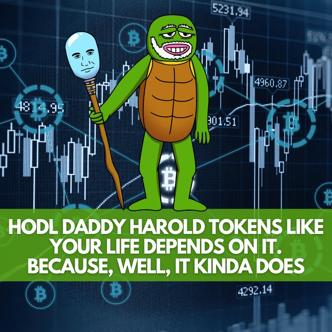 daddyharoldbase's tweet photo. HODL Daddy Harold tokens like your life depends on it. Because, well, it kinda does! 💪 In the ever-evolving world of crypto, holding onto the right tokens can be a game-changer. With Daddy Harold tokens, you're not just holding; you're securing a brighter financial future. 🌟 Stay strong, stay committed, and watch your investment grow. Embrace the journey and trust in the process. Your future self will thank you! 🙌 

#HODL #DaddyHaroldTokens #CryptoLife #InvestSmart #FinancialFreedom #CryptoRevolution #HoldOnTight #Blockchain #DigitalAssets #WealthBuilding #FutureOfFinance #TokenEconomy #CryptoCommunity #InvestInYourFuture #StayCommitted