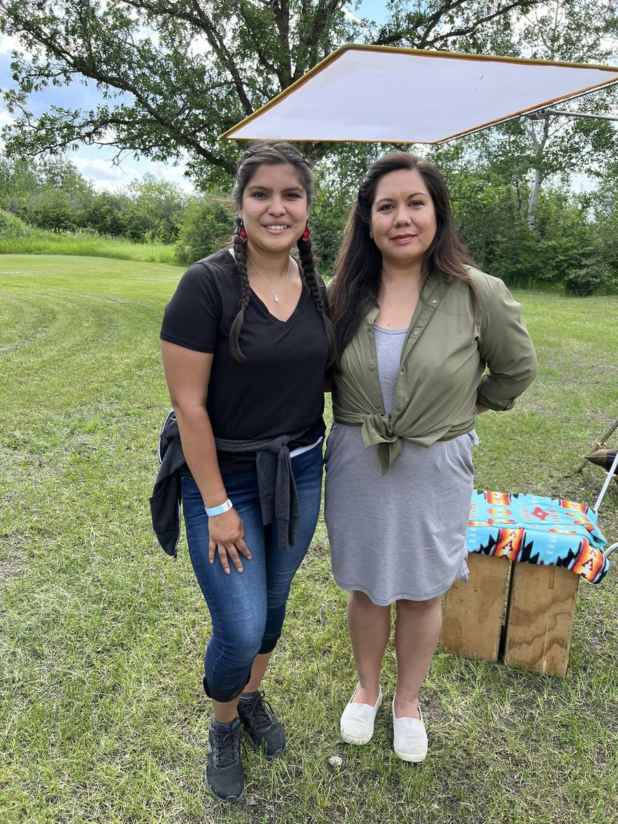Narrative sovereignty is about breaking stereotypes &amp; misperceptions &amp; undoing the harm that's been done in media &amp; cinema while empowering Indigenous storytellers. Coming Home puts this into practice, as you can see in these beautiful behind-the-scenes photos.  #Rezorevolution