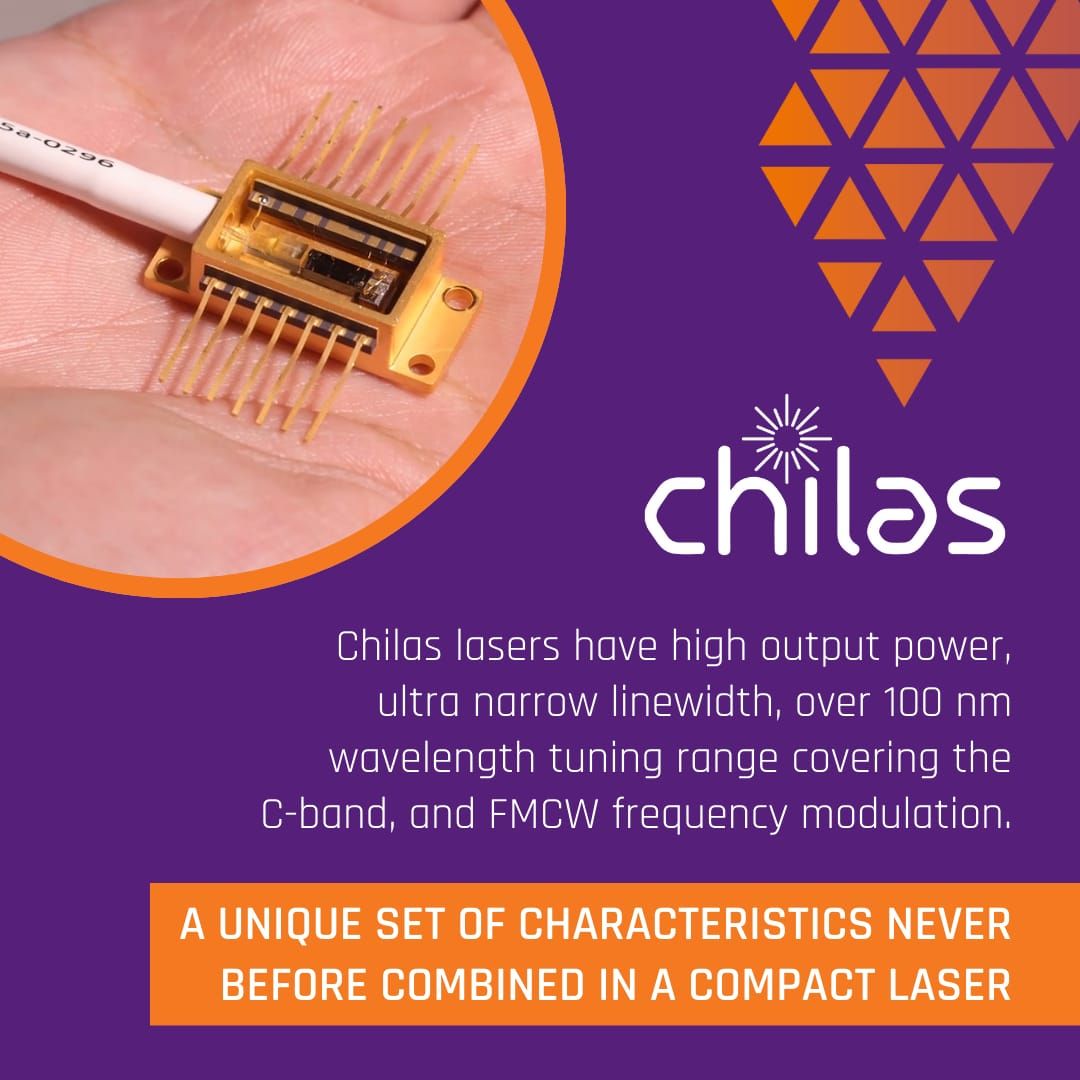 Chilas lasers can be used for a wide range of applications including:

#Fiber_optics_sensor_interrogators
#Fiber_optics_sensors
#LiDAR
#Quantum_key_distribution
#Spectroscopy
#Biomedical_sensing
#Datacom
#Telecom_instrumentation
#Microwave_photonics

 👉chilasbv.com