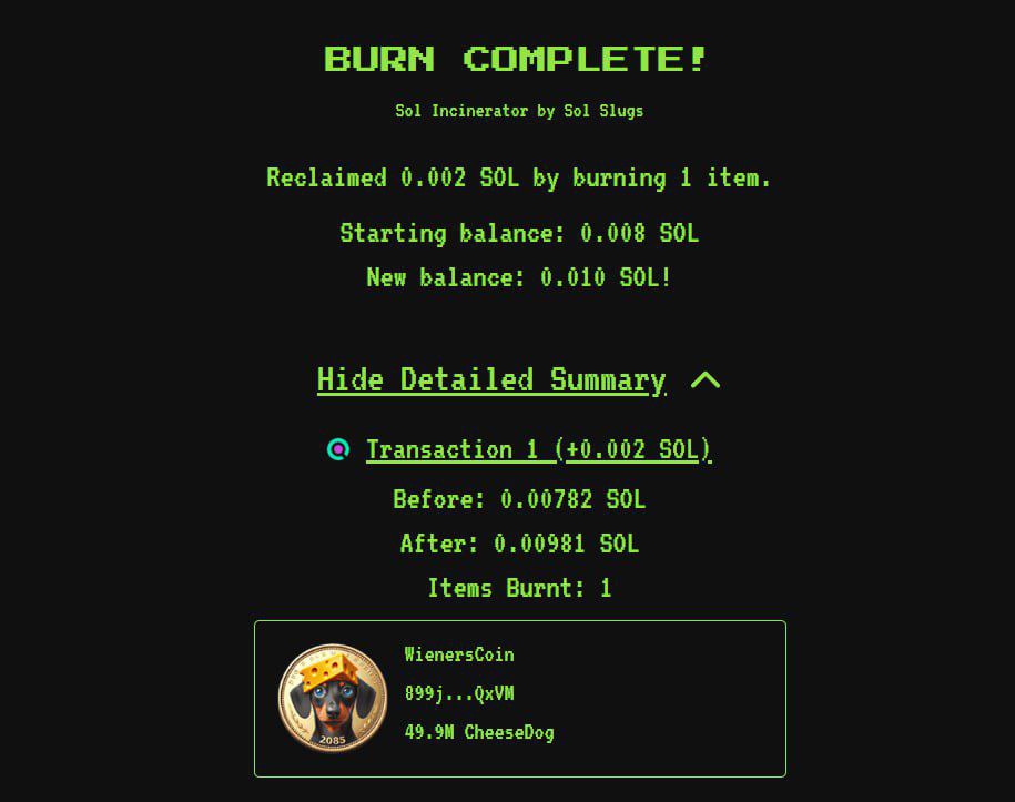 WienersCoin's tweet photo. 5% OF THE SUPPLY BURNT 🔥🔥

https://t.co/xlG6AxYhOe https://t.co/EDfL4u0EdC