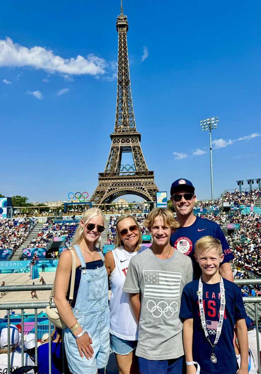 Suns out for Beach Volleyball today! ☀️🕶️ What an incredible setting and view. #Paris2024