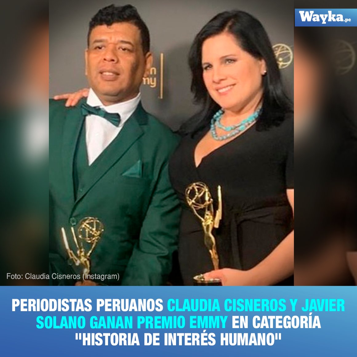 PremiosEmmy | Nuestra compañera, Claudia Cisneros, y el editor Javier Solano  ganaron el premio EMMY de Los Ángeles. Claudia recibió el premio por el  reportaje “Tras Los Pasos de Un Migrante