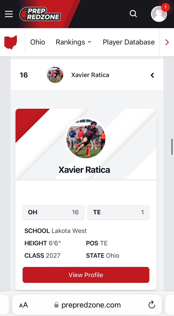 Xavier Ratica (@xavierratica) on Twitter photo New 2027 Ohio HS 🏈 Rankings updated…
Appreciate being recognized by <a href="/JaredLuginbill/">Jared Luginbill</a> <a href="/PrepRedzoneOH/">Prep Redzone Ohio</a> as:
#1 TE and #16 Overall Player
OH c/o’27
Lakota West 🔥🦅
<a href="/CoachTomBolden/">Tom Bolden</a> <a href="/lukebolden7/">Luke Bolden</a> <a href="/gmcsports/">GMC Sports</a> <a href="/LakotaWestFB/">Lakota West Football</a> <a href="/LWBasketball/">West Boys Basketball</a>
<a href="/GregSmithRivals/">Greg Smith</a> <a href="/Rivals/">Rivals</a> <a href="/RivalsCamp/">Rivals Camp Series</a> New 2027 Ohio HS 🏈 Rankings updated…
Appreciate being recognized by <a href="/JaredLuginbill/">Jared Luginbill</a> <a href="/PrepRedzoneOH/">Prep Redzone Ohio</a> as:
#1 TE and #16 Overall Player
OH c/o’27
Lakota West 🔥🦅
<a href="/CoachTomBolden/">Tom Bolden</a> <a href="/lukebolden7/">Luke Bolden</a> <a href="/gmcsports/">GMC Sports</a> <a href="/LakotaWestFB/">Lakota West Football</a> <a href="/LWBasketball/">West Boys Basketball</a>
<a href="/GregSmithRivals/">Greg Smith</a> <a href="/Rivals/">Rivals</a> <a href="/RivalsCamp/">Rivals Camp Series</a>