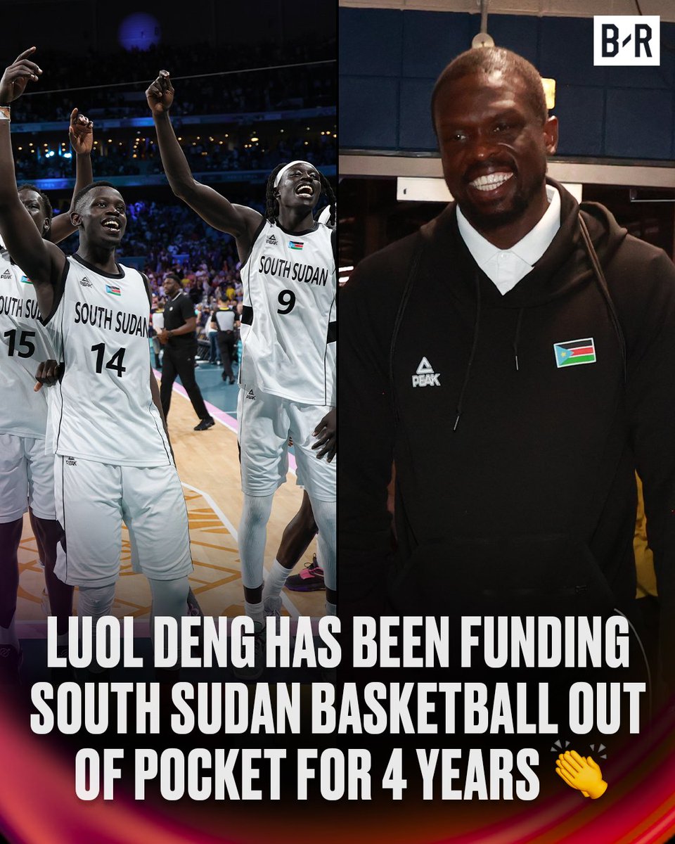 BleacherReport's tweet photo. South Sudan men's basketball HC Royal Ivey credits Luol Deng for using his own money to pay for the country's basketball program 💯

They have already made history despite being the youngest nation in the world 🙌

(via @Urbodo, @BasketNews_com) https://t.co/oKCZkI14Em