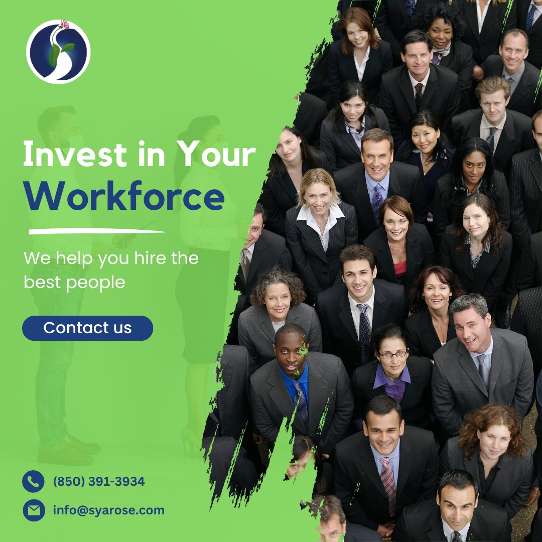 syaroseus's tweet photo. A strong team is the foundation of a successful business. Let Syarose help you build it. We are specialized in finding and hiring top talent to drive your company forward.

Contact us: +1 (850) 391-3934 / info@syarose.com

#workforce #talentacquisition #hiring #recruiting #hr https://t.co/q7c1S5P42Z