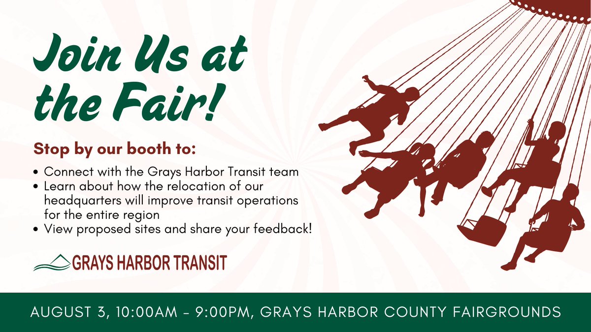 Heading to the Fair this week? We are too – Join us on Saturday, Aug. 3 to share your thoughts and comments on the future location of our new headquarters. See how the move will improve transit operations for the region, view proposed sites and share your feedback!