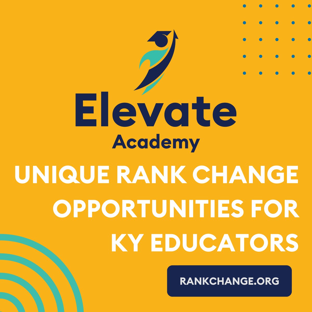 Experience a meaningful professional growth journey while earning a rank change through Elevate Academy! Visit our website at rankchange.org to learn about our current opportunities. Don't delay! The deadline to enroll for this fall is August 1st!
