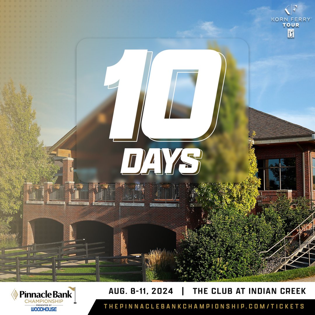 Pinnacle Bank Championship (@pinnbankgolf) on Twitter photo We are 10 DAYS away from Round 1 of the 8th Annual Pinnacle Bank Championship presented by Woodhouse!
Get your tickets today⤵️
tinyurl.com/3zftcvvm
#pinnbankgolf | <a href="/GlfatIndianCrk/">Golf at Indian Creek</a> We are 10 DAYS away from Round 1 of the 8th Annual Pinnacle Bank Championship presented by Woodhouse!
Get your tickets today⤵️
tinyurl.com/3zftcvvm
#pinnbankgolf | <a href="/GlfatIndianCrk/">Golf at Indian Creek</a>