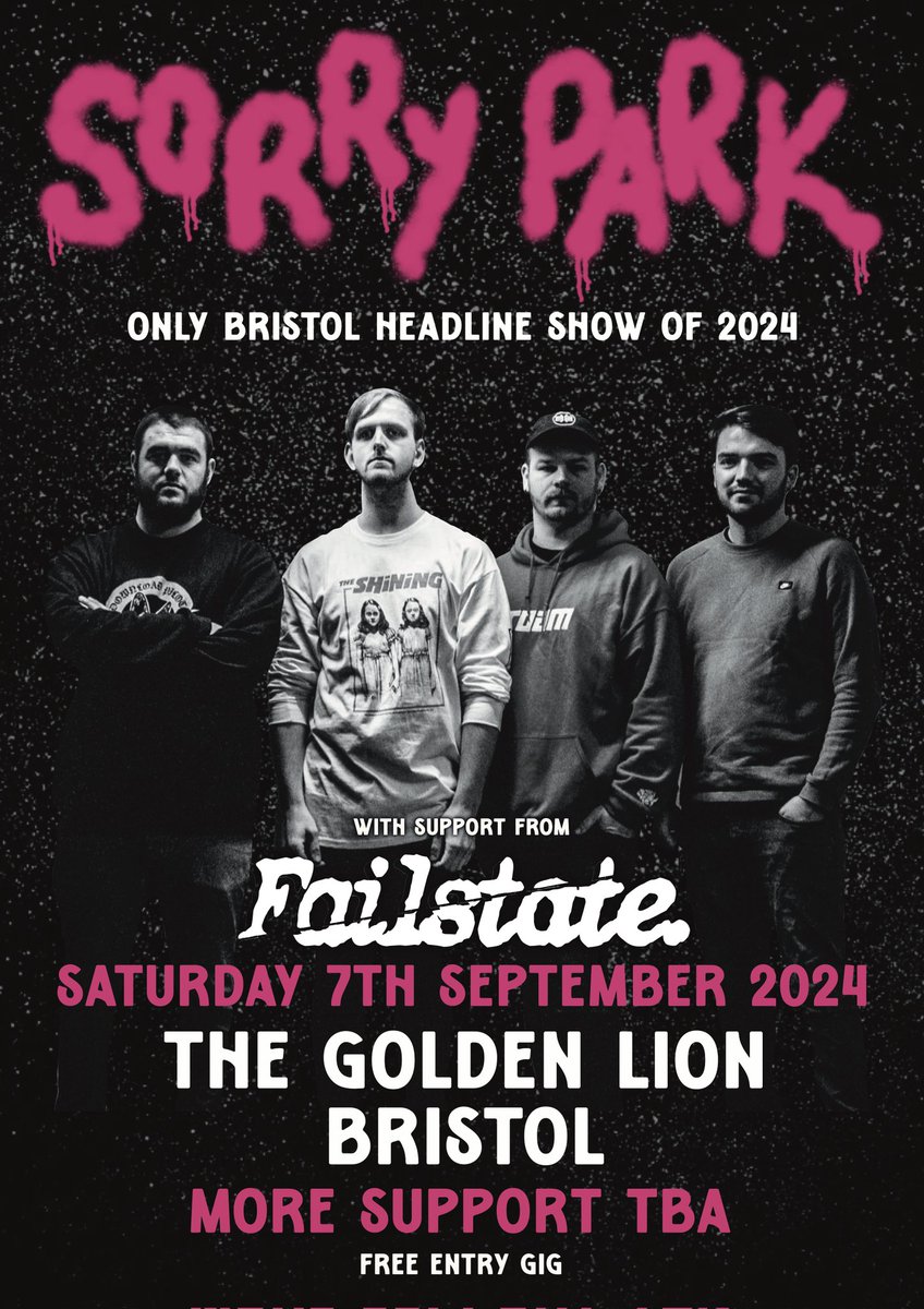 🦆SUPPORT ACT ANNOUNCEMENT🦆

That’s right, our first announced support act for 07.09.2024 at The Golden Lion is <a href="/failstate_band/">Failstate</a>!

Keep an eye on socials for the next support act!

Grab ya free tickets now!

🎟hdfst.uk/e112766