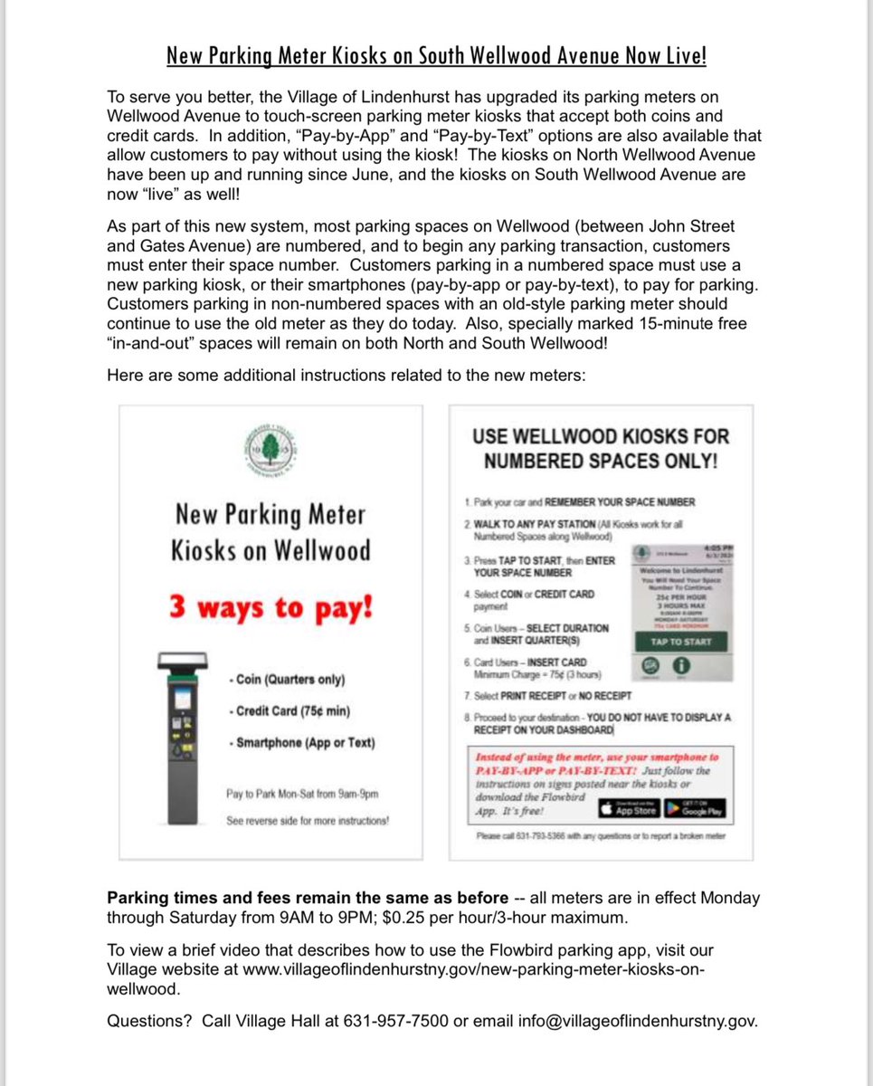 🚨🚨 SOUTH WELLWOOD PARKING METER KIOSK ALERT 🚨🚨