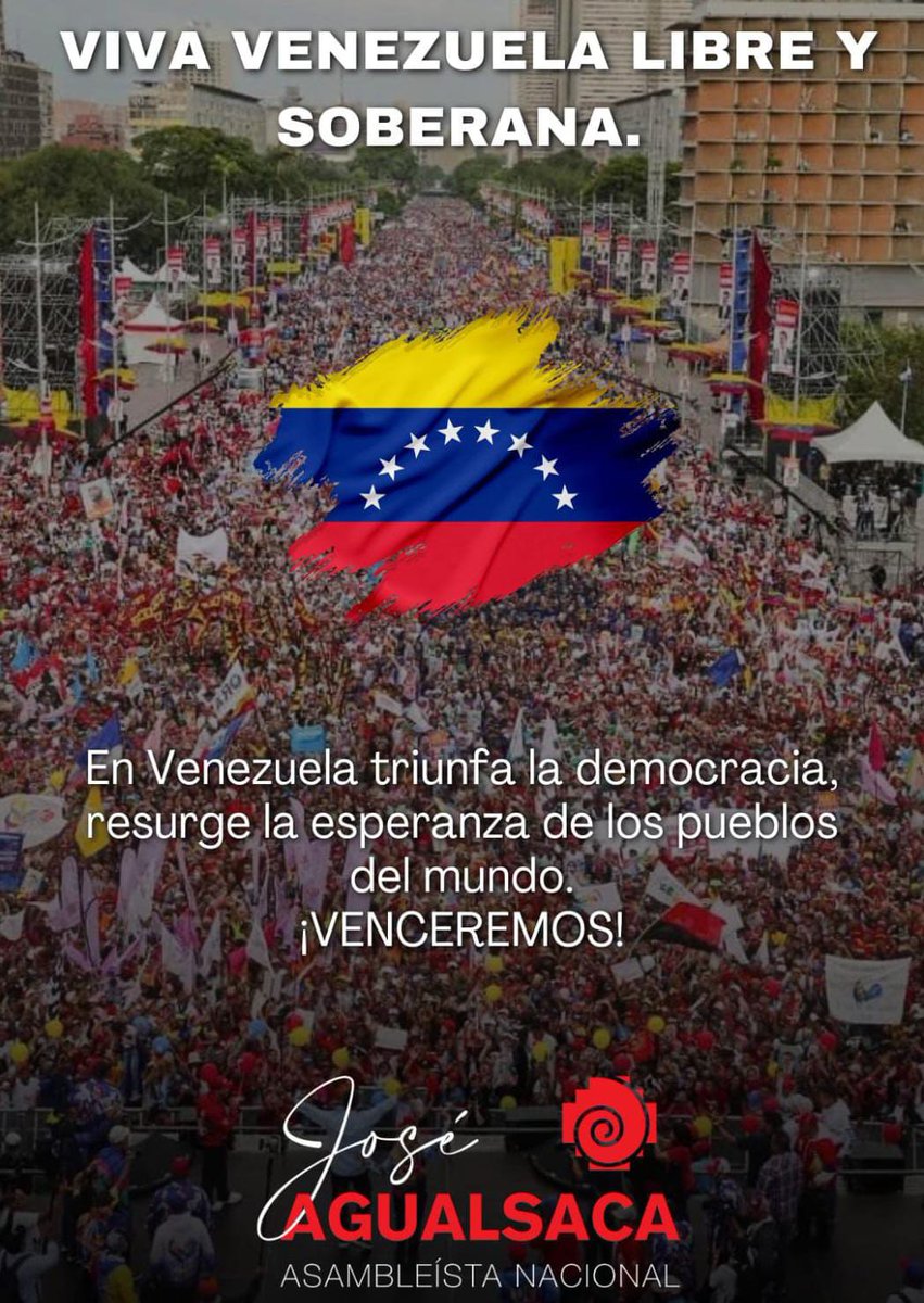 JoseAgualsacaG's tweet photo. #EleccionesEnVenezuela
#EleccionesVE2024 https://t.co/mGceNsARyL