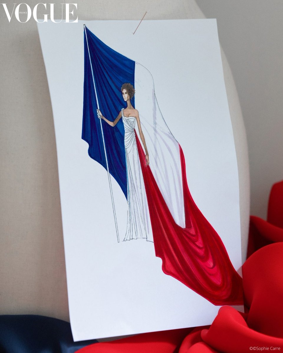 VogueFrance's tweet photo. Axelle Saint-Cirel a ébloui les spectateurs du monde entier avec sa reprise de La Marseillaise, le tout en robe Dior haute couture.
Les coulisses du savoir-faire de la maison Dior ici --> https://t.co/1TfWk81MVd

©Philippe Lopez &amp; Sophie Carre
#JeuxOlympiques #Paris2024 https://t.co/TwgviEN8uz