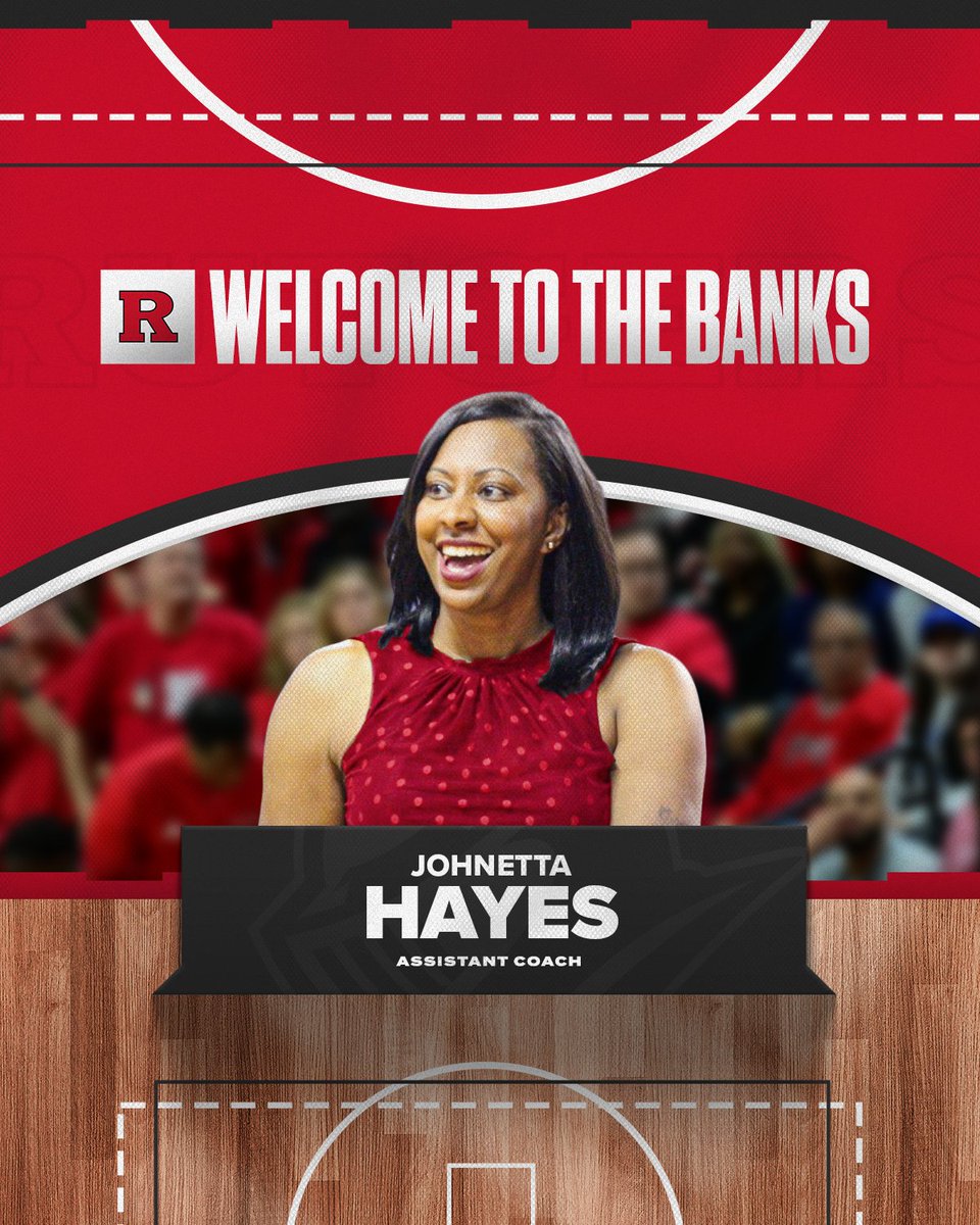𝘕𝘦𝘸 𝘈𝘴𝘴𝘪𝘴𝘵𝘢𝘯𝘵 𝘊𝘰𝘢𝘤𝘩 𝙊𝙣 𝙏𝙝𝙚 𝘽𝙖𝙣𝙠𝙨 ‼️

Excited to welcome Johnetta Hayes to the Scarlet Knights staff 🏀 

📰: go.rutgers.edu/oc6f0i1m

#GoRU | #RUWBB