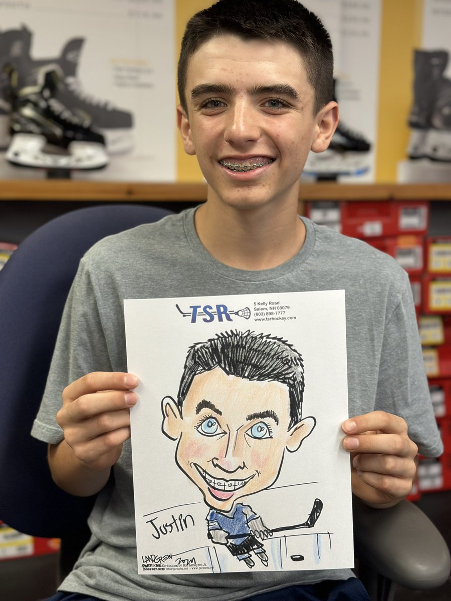LandgrenToons's tweet photo. Drawing caricatures at TSR Hockey/Lacrosse annual tent sale. Come on down!  @TSR_HOCKEY https://t.co/Y4eznaa0GZ