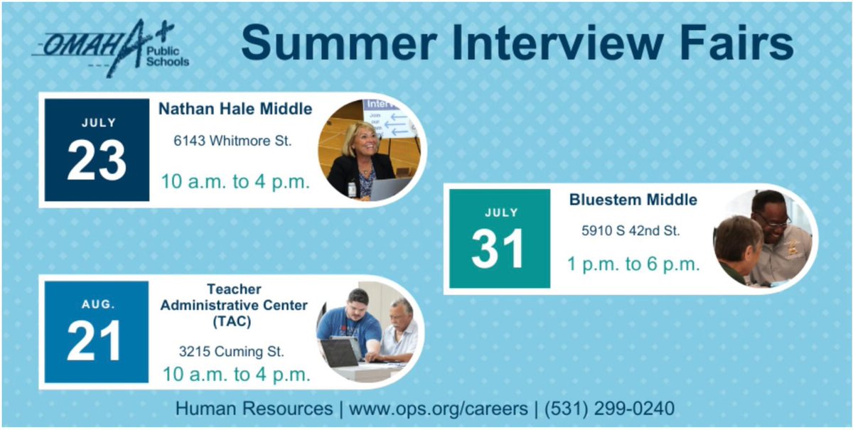 Come work with us! We have 2 openings at Saddlebrook for the 24-25 school year. 

* Full-time Special Education Paraprofessional starting at $21.28
*Part-time Instructional paraprofessional -rate is $17.00/hour

If you are interested, please attend one of the career fairs.