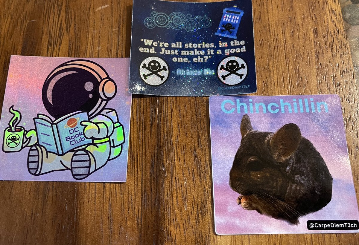 CarpeDiemT3ch's tweet photo. Stickers have arrived, ready for #stickerswap @dcstickerswap 

I’ll be around @DianaInitiative @BSidesLV @defcon @_squadcon @BlackHatEvents if you want to find me I will almost certainly have a space themed skirt on and fun stickers to share 💫

It’s almost time!!!! https://t.co/ifIzGQjRUC