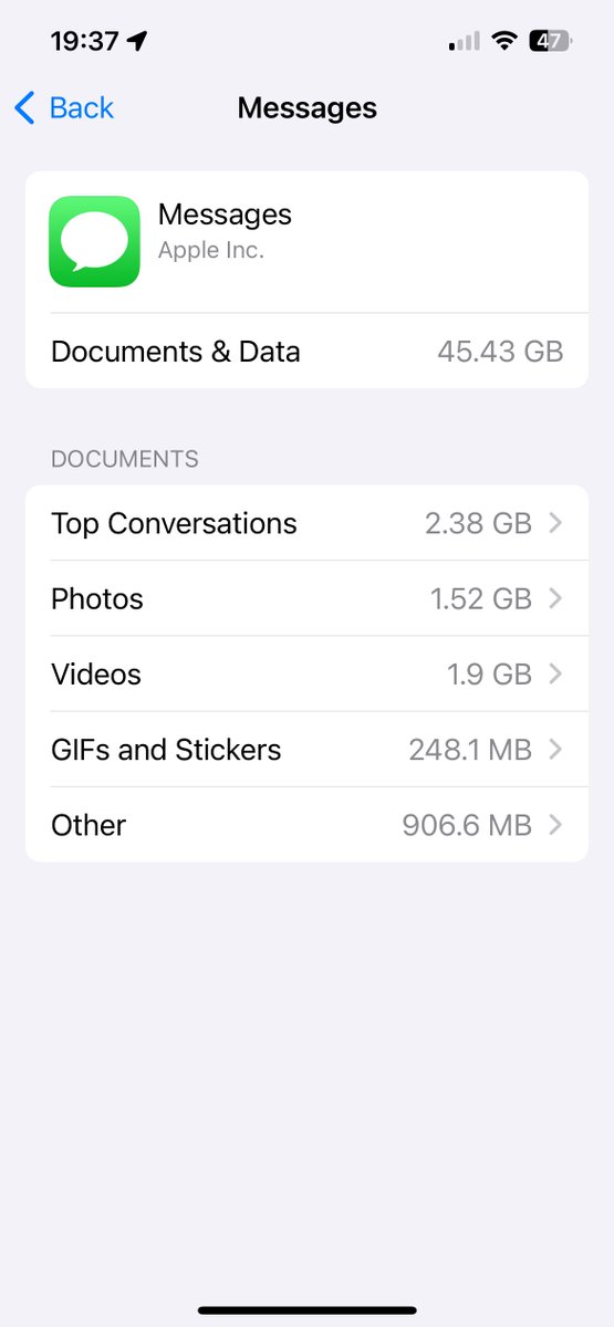 shotbyjxckw's tweet photo. Does anyone know how to fix this?
Pain in the backside. I’m running iOS 17.5.1

#apple @apple #storagebug #iOS https://t.co/VOrlCGUNf5