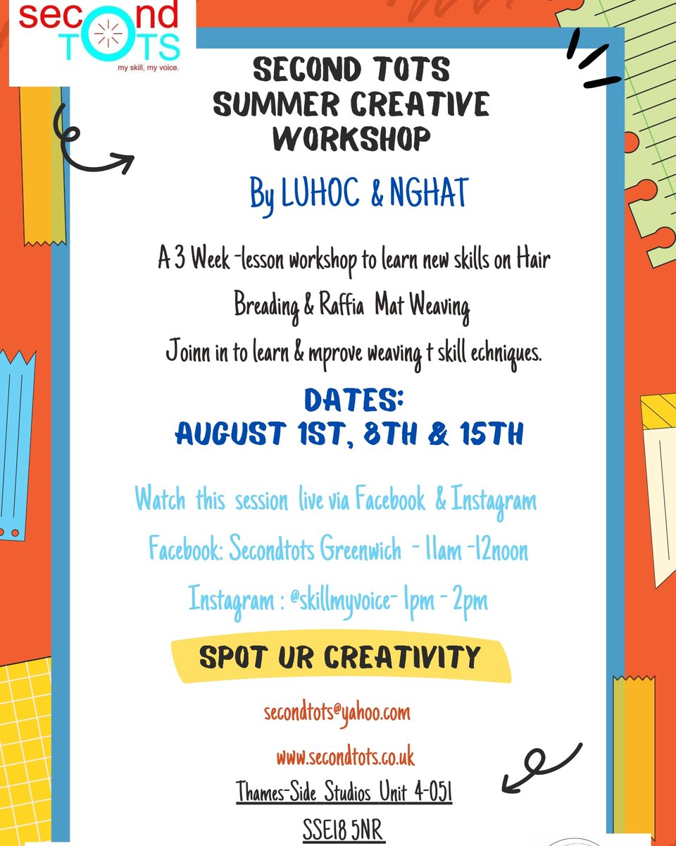 SECOND TOTS (@secondtots) on Twitter photo Join <a href="/SecondTots/">SECOND TOTS</a> for summer creative work live on Facebook & Instagram page. <a href="/Royal_Greenwich/">Royal Borough of Greenwich</a> <a href="/LPFKiddiesClub/">LPF Kiddies Club</a> <a href="/Byoungstars1/">B Young Stars</a> <a href="/TNLComFund/">The National Lottery Community Fund</a> <a href="/BlacAwards/">The BLAC Awards CIC</a> <a href="/MrOkereke/">Cllr Anthony Okereke</a> <a href="/adel_khaireh/">Adel Khaireh</a> <a href="/AMCo1/">Res ipsa loquitur....AMC01</a> <a href="/Matt_Morrow99/">Matt Morrow</a> <a href="/YoungGreenwich/">Young Greenwich</a> <a href="/GreenwichLibs/">Royal Greenwich Libraries</a> <a href="/WoolwichLibrary/">Woolwich Centre Library</a> <a href="/ElthamArts/">Eltham Arts</a> <a href="/craftAcomm/">CRAFTA</a> #community Join <a href="/SecondTots/">SECOND TOTS</a> for summer creative work live on Facebook & Instagram page. <a href="/Royal_Greenwich/">Royal Borough of Greenwich</a> <a href="/LPFKiddiesClub/">LPF Kiddies Club</a> <a href="/Byoungstars1/">B Young Stars</a> <a href="/TNLComFund/">The National Lottery Community Fund</a> <a href="/BlacAwards/">The BLAC Awards CIC</a> <a href="/MrOkereke/">Cllr Anthony Okereke</a> <a href="/adel_khaireh/">Adel Khaireh</a> <a href="/AMCo1/">Res ipsa loquitur....AMC01</a> <a href="/Matt_Morrow99/">Matt Morrow</a> <a href="/YoungGreenwich/">Young Greenwich</a> <a href="/GreenwichLibs/">Royal Greenwich Libraries</a> <a href="/WoolwichLibrary/">Woolwich Centre Library</a> <a href="/ElthamArts/">Eltham Arts</a> <a href="/craftAcomm/">CRAFTA</a> #community