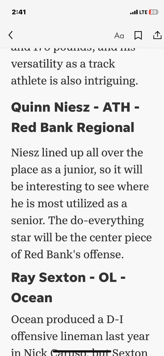 QuinnNiesZ's tweet image. Thank you @AsburyParkPress looking forward to this upcoming season! @CoachFallonRBR @BucStrength @rbrathletics @football_rbr