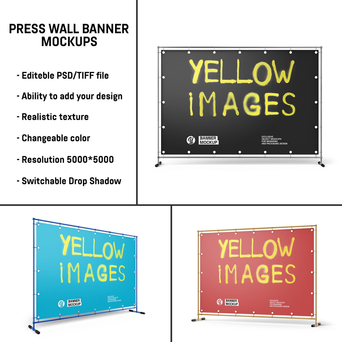 andreygapon90's tweet photo. Press Wall Banner Mockups. Link: https://t.co/1TbU1G6zd1 #mockup,#mockupdesign,#visualization,#marketing, #adverstising,#branding,#brandingdesign,#brand,#graphicdesign,#labeldesign,#logodesign,#identity,#brandidentity,#adversting,#banner,#bannermockup,#presswall,#presswallbanner https://t.co/Za3IeCV3NG