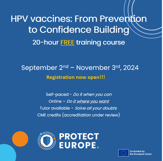 WoncaEurope's tweet image. ➡️ Willing to learn more on #HPV vaccines (effectiveness, safety, hesitancy determinants) and improve communication with parents &amp;amp; adolescents?
Join our course 👇
📅 2/9/24 – 3/11/24
⌚20h
💶 FREE
🔗e-oncologia.org/courses/hpv-va…
#EU4Health #PROTECTEUROPE @EU_HaDEA